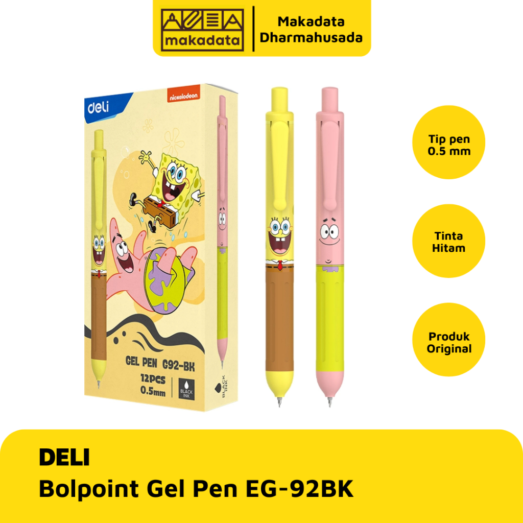 

PULPEN / BOLPEN GEL DELI EG92-BK 0.5MM (1 PCS) MURAH