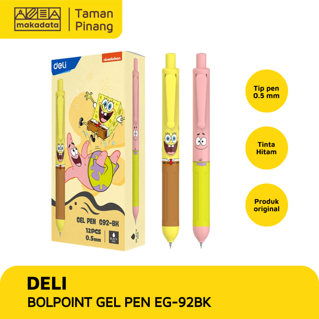

PULPEN / BOLPEN GEL DELI EG92-BK 0.5MM (1 PCS) MURAH