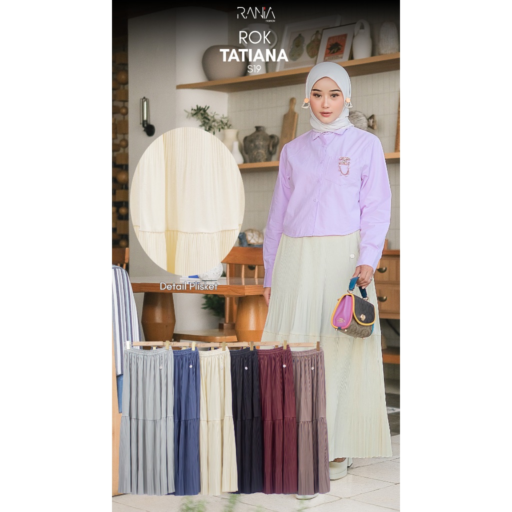 Rania Fashion - Rok Plisket Polos Tatiana
