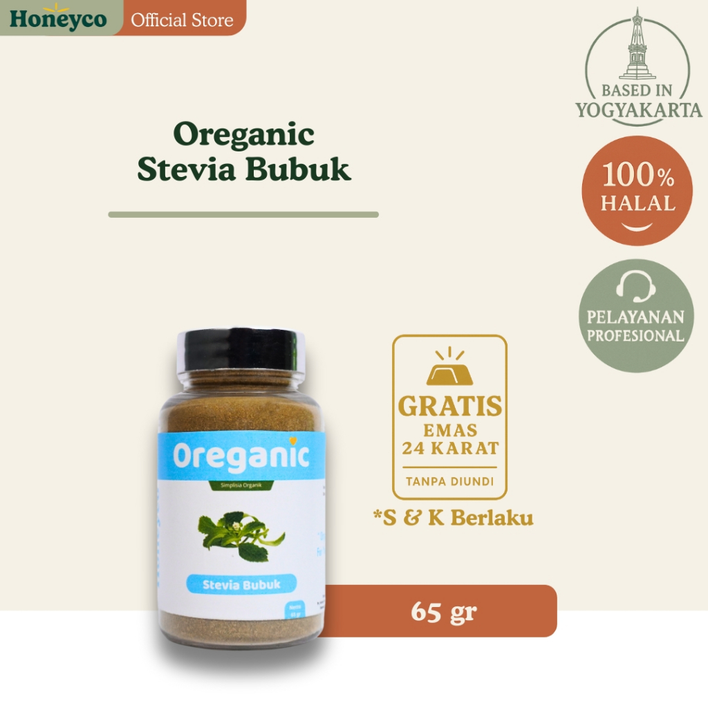 

Oreganic Stevia Bubuk Simplisia Organik - 65gr