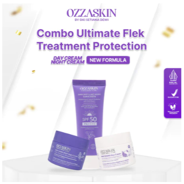 COMBO ULTIMATE CREAM & PROTECTION BY OZZASKIN - Triple Flek Treatment - @2 Pcs Cream & 1 Pcs SS