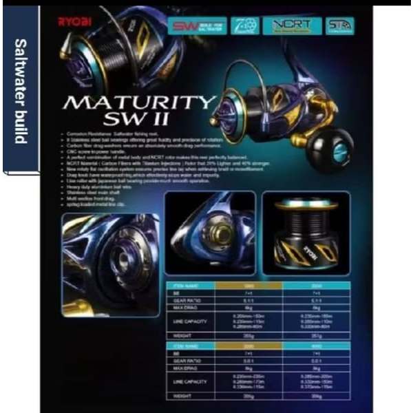 Reel RYOBI MATURITY SW II 1000/2000/3000/4000/6000HPX - POWER HANDLE / Reel RYOBI