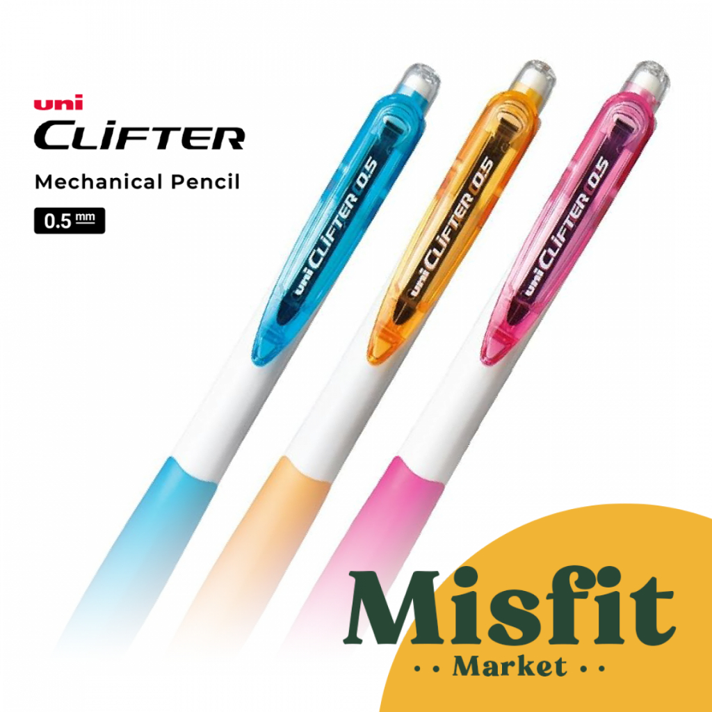 

UNI Clifter Mechanical Pencil 0.5 mm Pensil Clip Klip Mekanik Cetekan