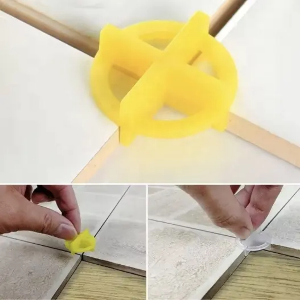 100Pcs T-Cross Reuseable Alat Perata Keramik - Cross Tile Spacer 1mm 1.5mm 2mm - Reuseable Tile Nat 