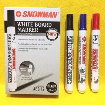 Spidol Whiteboard Snowman ABG 12 (1 Pcs) / Spidol Whiteboard