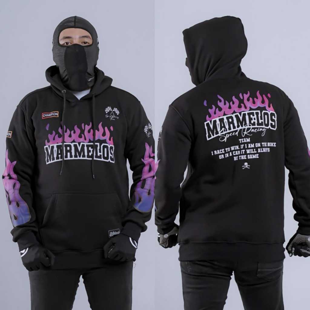 Sweater Hoodie Racing Pria - Switer Hodie Nascar Hitam Distro Premium Marmelos