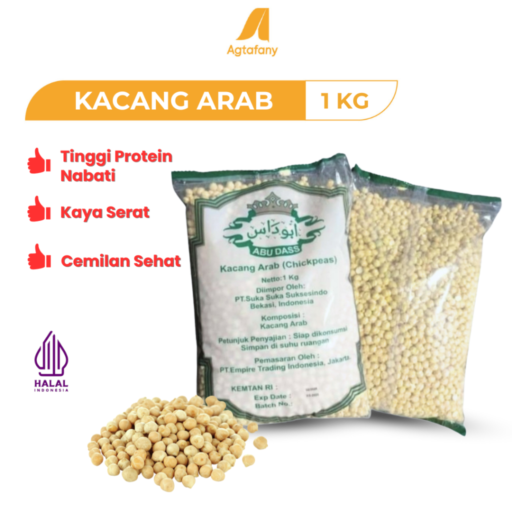 

Kacang Arab 1 kg Panggang | Chickpeas Panggang Matang Siap Makan Premium Original Oleh-Oleh Haji dan Umroh