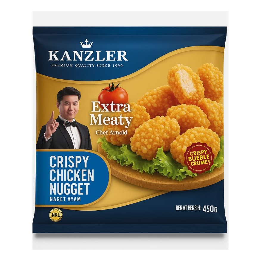 

BARU! KANZLER Crispy Nugget | Naget Crispy Kanzler Dengan Bubble Cramp 450gr
