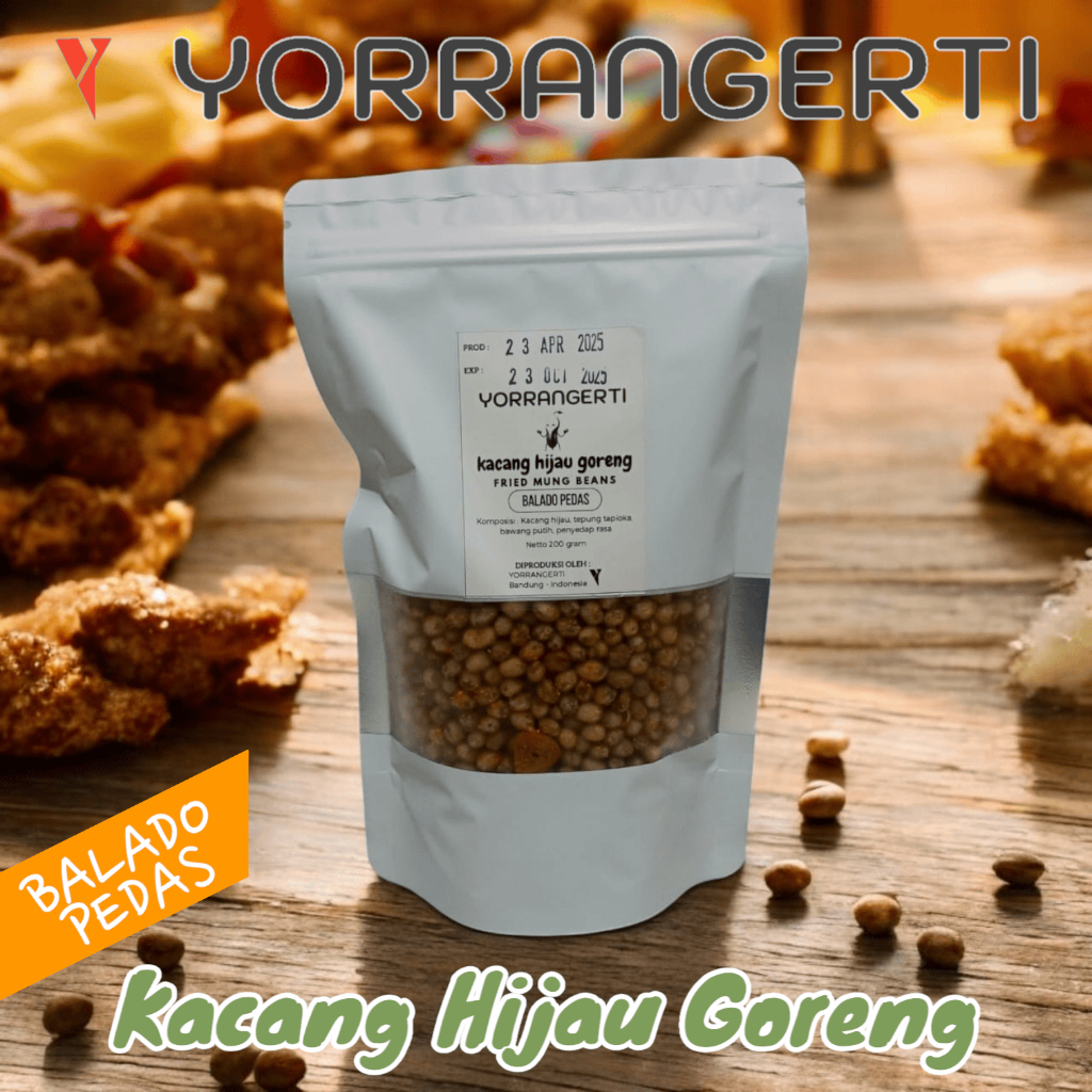 

Kacang Hijau Goreng - Pouch 300 gram - Cemilan Enak Renyah Murah Sehat Tanpa bahan pengawet
