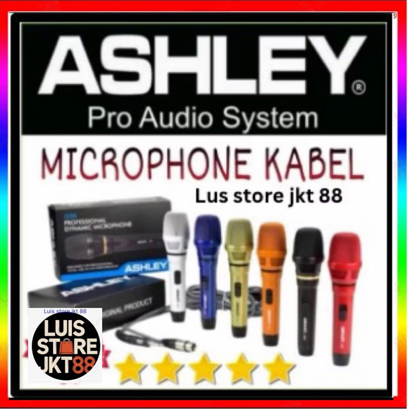 Mic Kabel ASHLEY i200 Original 6 pilihan warna - Gold