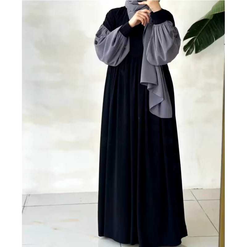 Alzhafir_collection - Zahra Dress Wanita Muslim /Gamis Remaja Busui Friendly Bahan Toyobo Terlaris