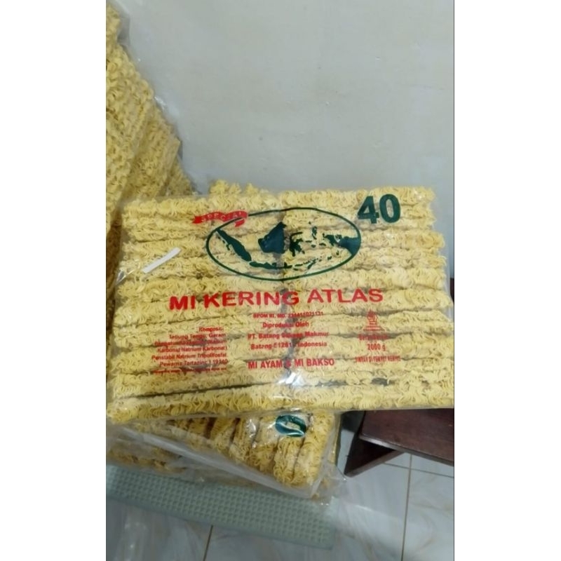 

Mi Kering Atlas isi 40 Mi Kuning Netto 2Kg Mi Ayam Mi Bakso Mi Bakmi Mi Catering