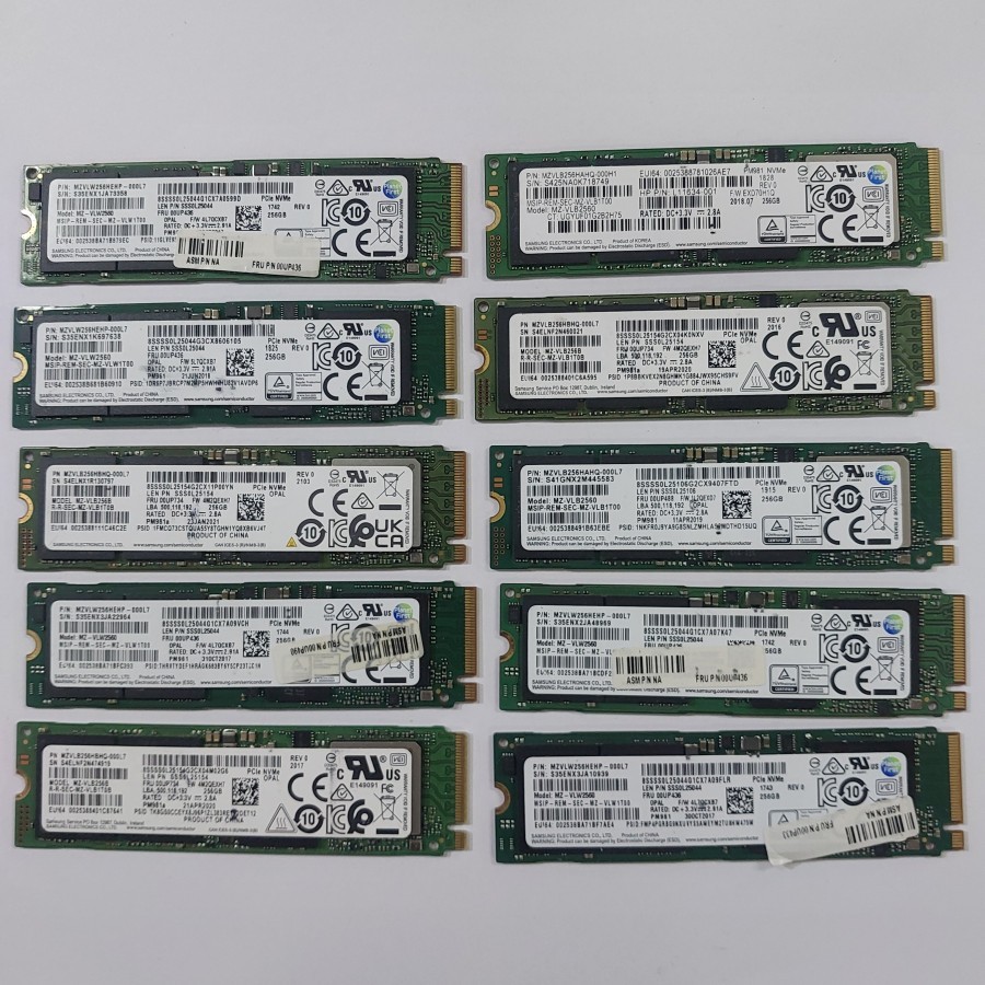 SSD Samsung 256GB M.2 Nvme 2280 PCIe Gen3 x4 Second ORI
