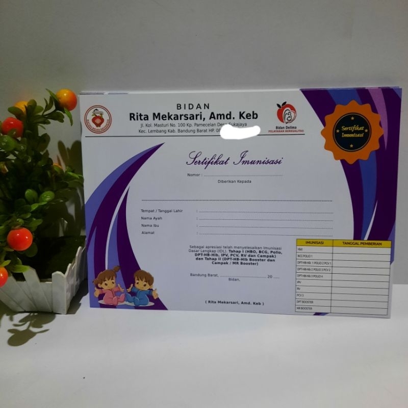 

Sertifikat Imunisasi