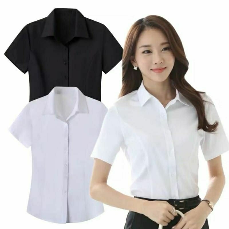 Atasan Wanita Lengan Pendek Kemeja Wanita Lengan Pendek Baju Wanita Polos Pendek
