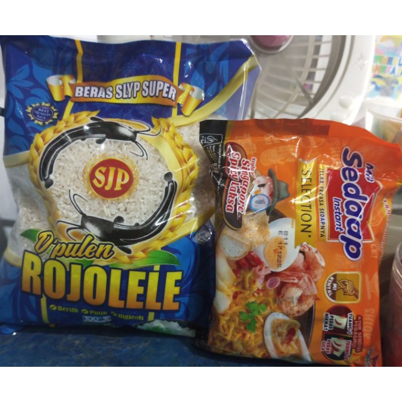 

beras Rojo lele 1 kg +mi sedap