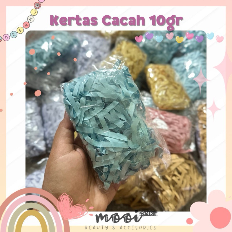 

Kertas Cacah 10 gr / Shreeded Paper / Kertas Serut / Potongan Kertas