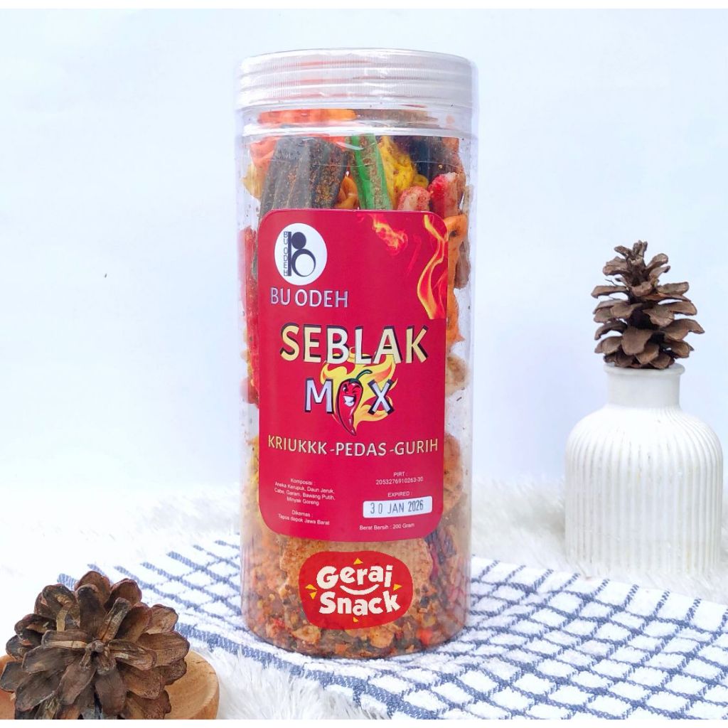

Kerupuk Seblak Mix Bu Odeh 200g Kriuk Pedas Daun Jeruk