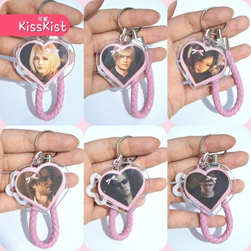 Resident Evil 4 Keychain by KissKist | Leon Ada Ashley Wesker Krauser Luis Merch