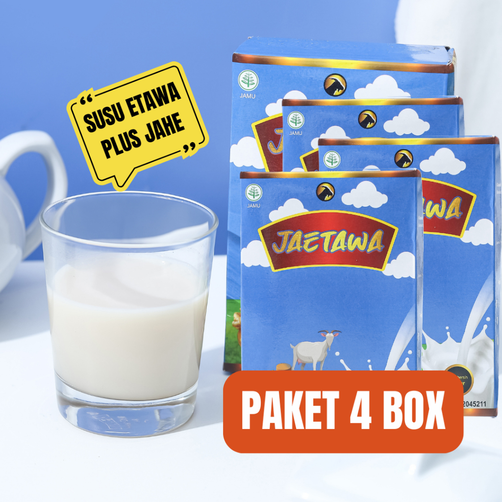 

PAKET 4 BOX - SUSU JAETAWA - SUSU ETAWA DAN JAHE - HANGATNYA TERASA SEGARNYA NYATA