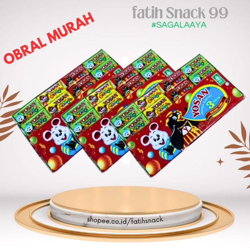 

YOSAN JUMBO PAK ISI 60 PCS X 2G PERMEN KARET BUBBLE GUM