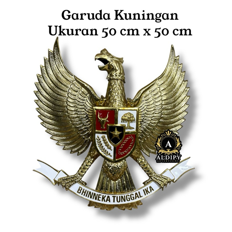 Burung garuda bahan kuningan patung garuda kuningan ukuran 50 cm x 50 cm