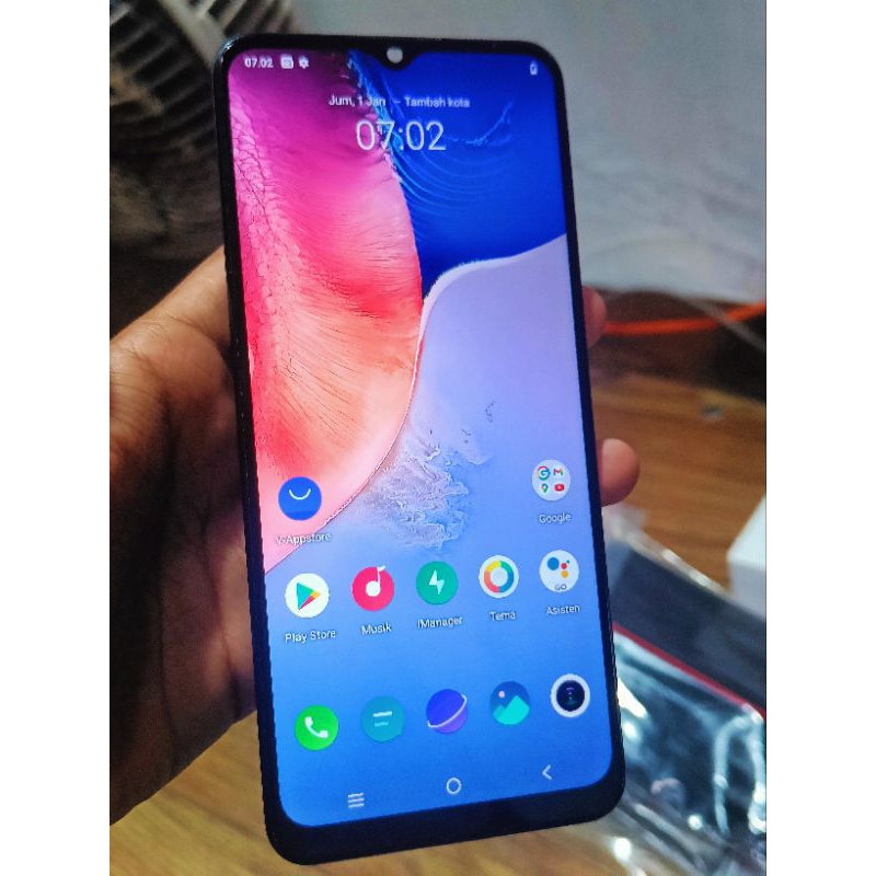 LCD TS TOUCHSCREEN FULLSET FRAME VIVO Y15S NORMAL ORIGINAL COPOTAN