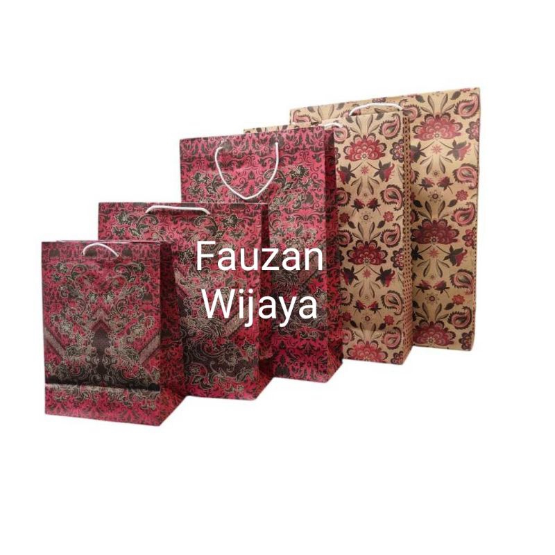 

paperbag batik / tas kertas dengan motif batik ukuran jumbo 30x40 isi 12pcs