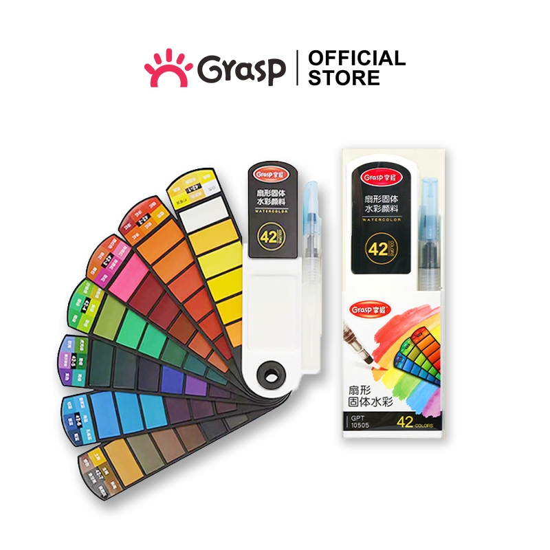 

GRASP SET CAT AIR PALET KIPAS WATERCOLOR SOLID SET 18/24/36 WARNA DENGAN KUAS MUDAH DICAMPUR FREE
