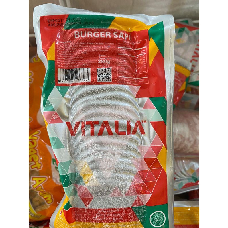 

daging burger sapi vitalia 280gr
