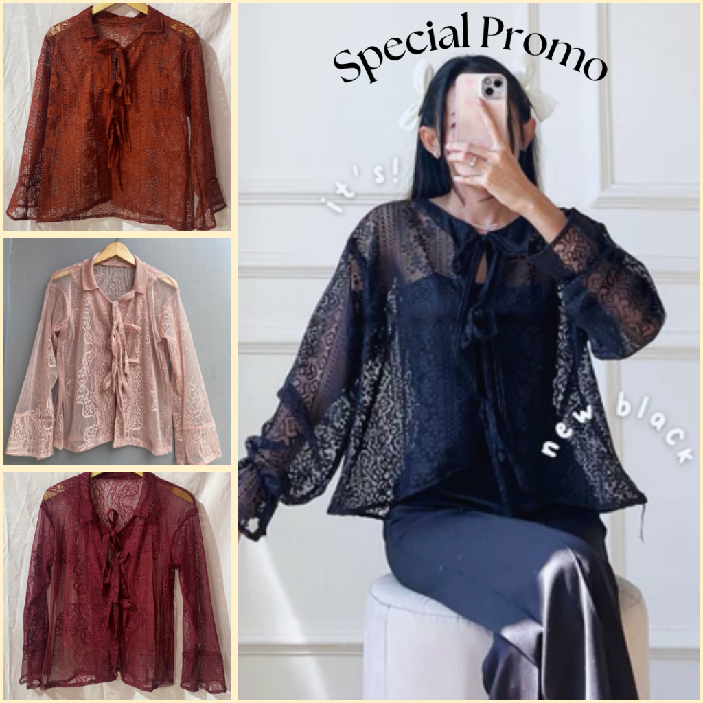 Malika Brokat Tali Premium Brukat Malika Tali Depan Outer Crop Style Brukat Malika Outer | Outer Cro