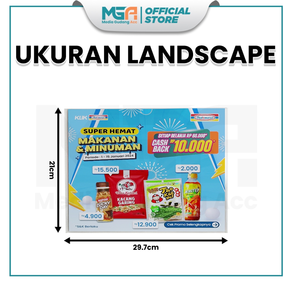 

Akrilik Pocket A4 2mm / Tempat Poster Tempel Dinding Akrilik - Sign Holder untuk Display Poster