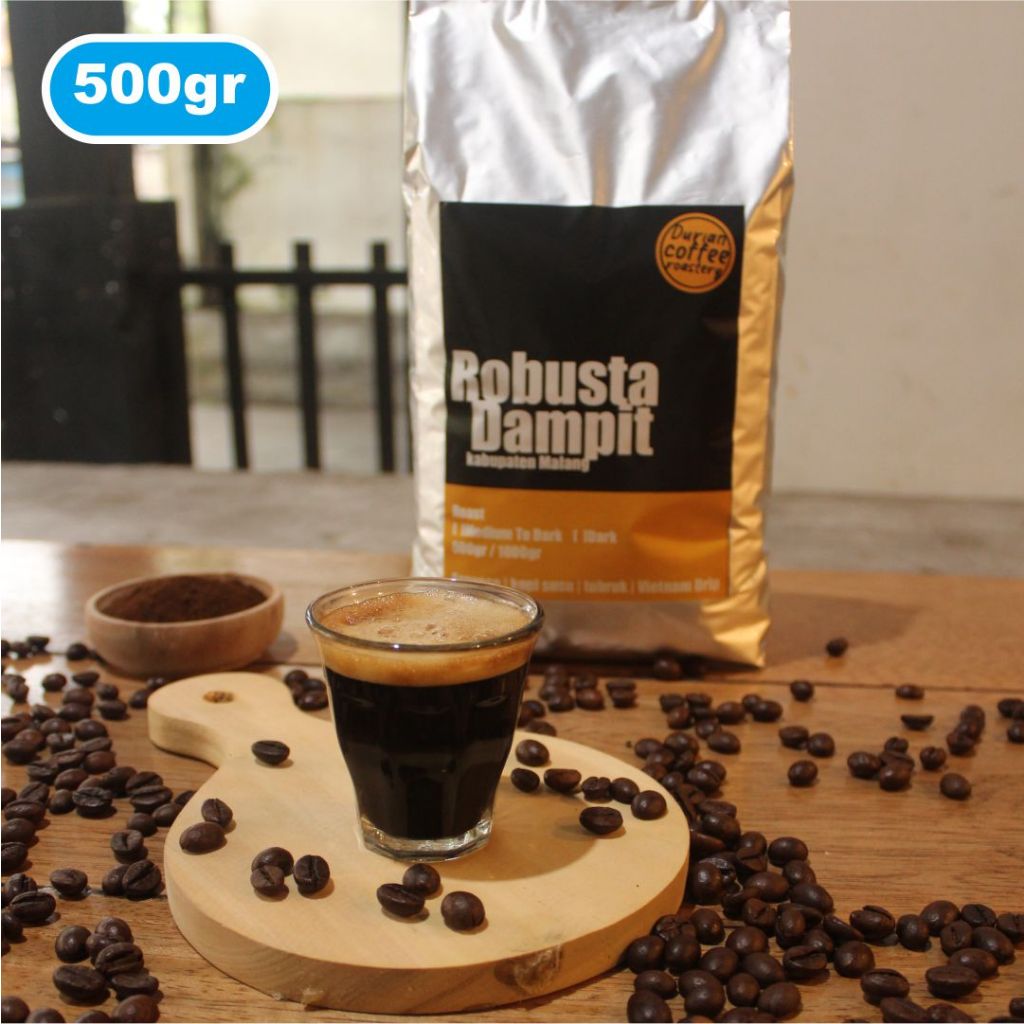 

Robusta Dampit - Roast Bean / Bubuk / biji kopi Kualitas Super 500gr