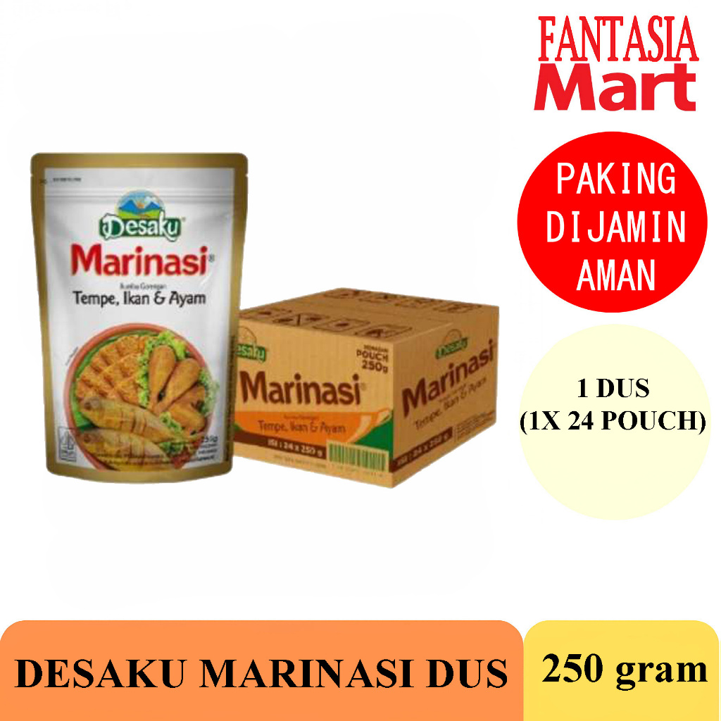 

DESAKU BUBUK MARINASI 250 GRAM PER DUS ISI 24 POUCH NON COD FANTASIA DENGAN PAKING AMAN