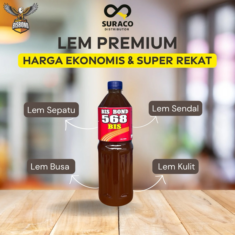 BISBOND Lem Kuning 568 BIS Lem Super Kuat Sepatu Sendal Kulit Tas Lem Serbaguna