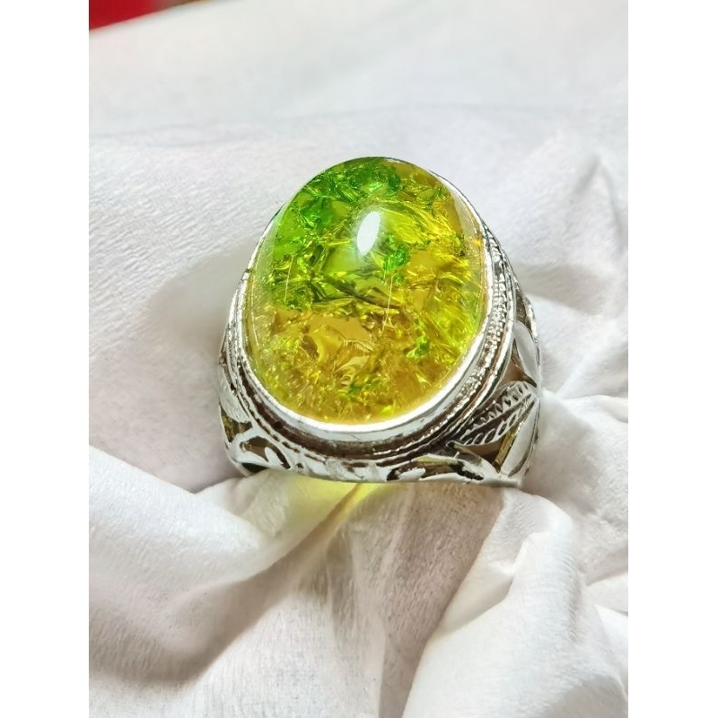 Cincin pria akik ametrin pecah seribu top kuality tampilan elegan