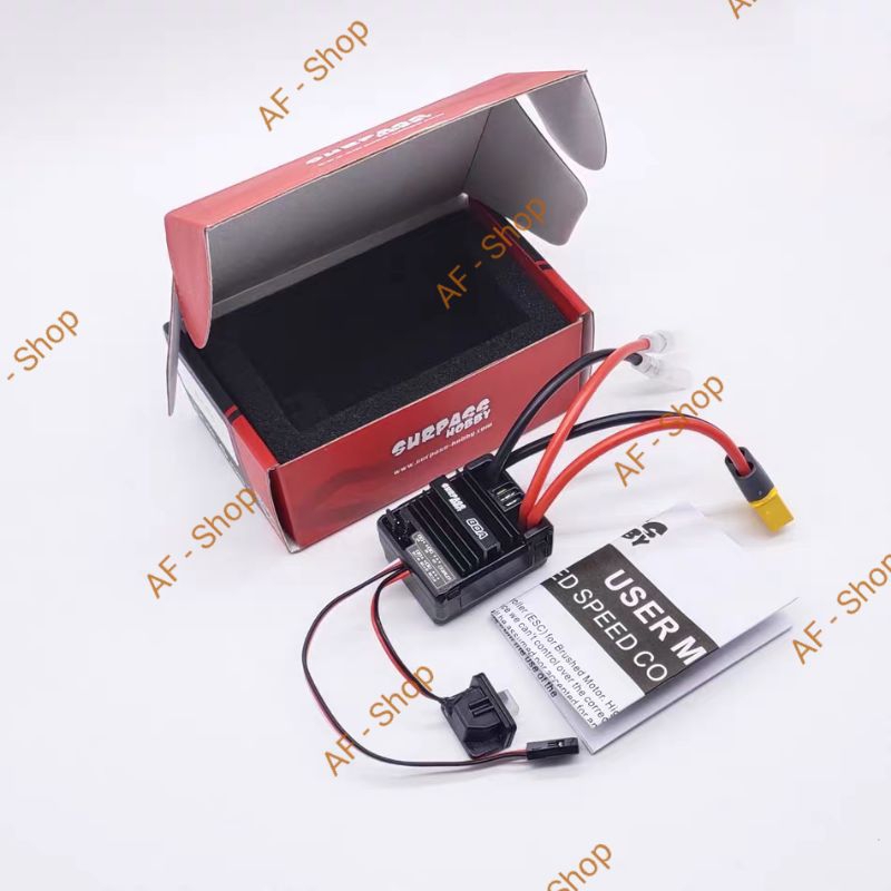 SURPASSHOBBY 80A Brushed ESC for RC 3-Slot 550 Motor for 1/10 1/12 RC Car Wltoys 144001 124019 Car