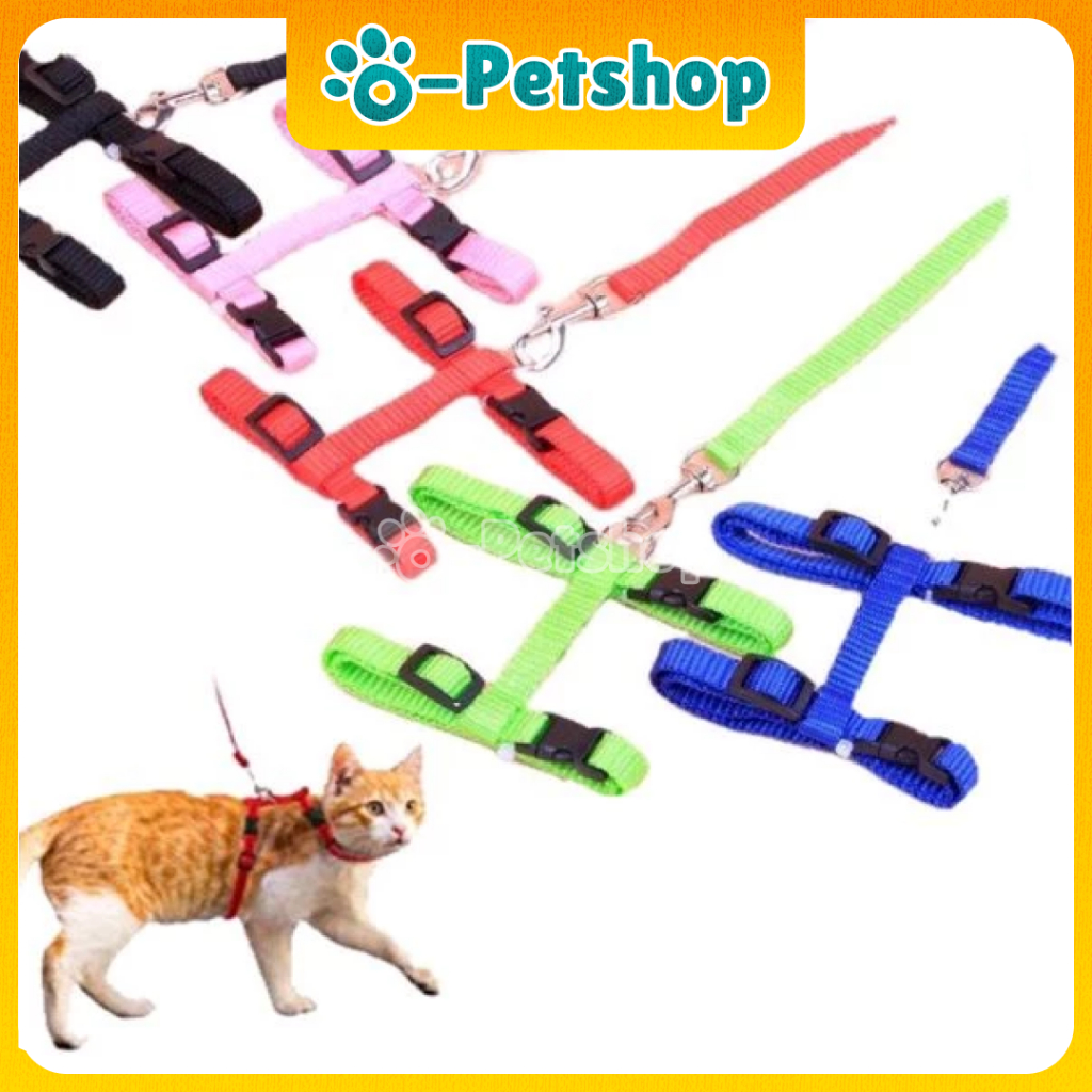 Tali Harness / Tali Tuntun Kucing untuk Jalan-jalan Bersama Kucing Kesayangan