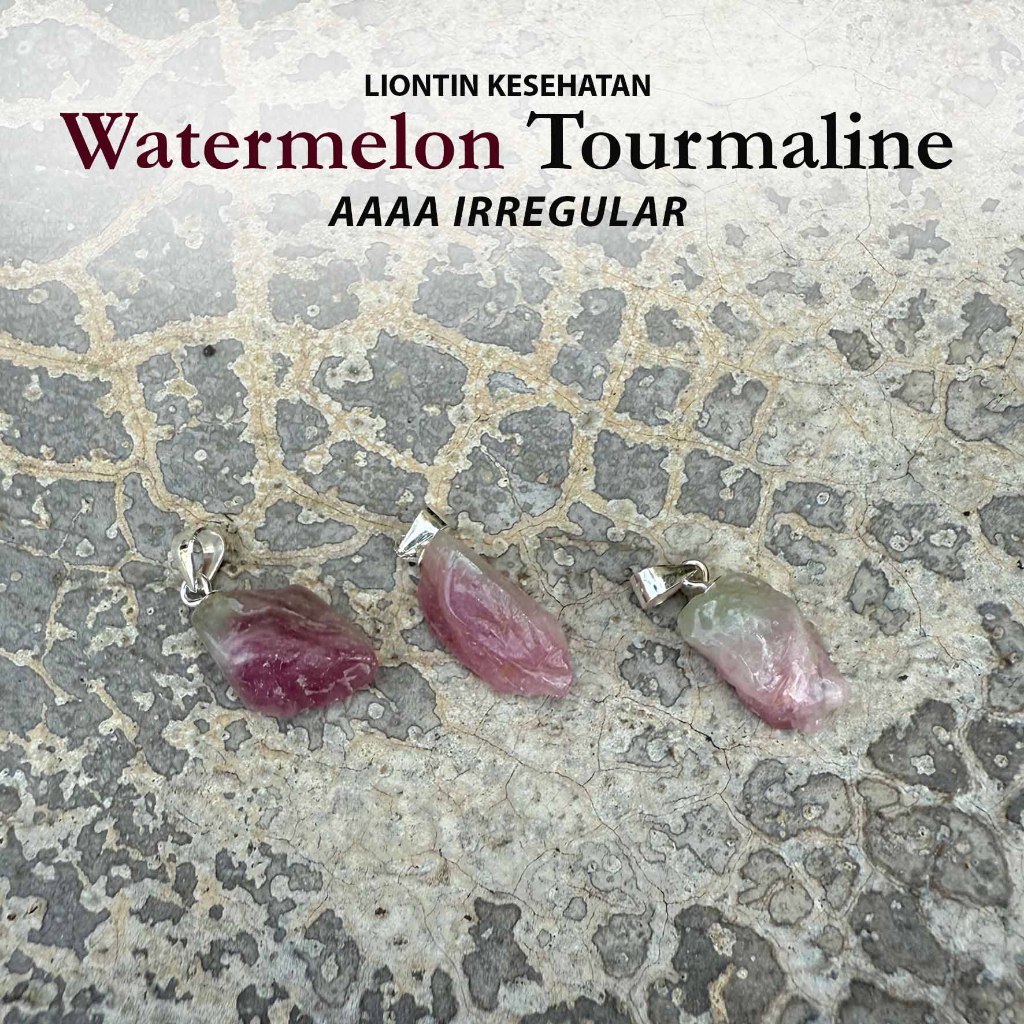 Liontin Watermelon Tourmaline AAAA Irregular (LBP276)