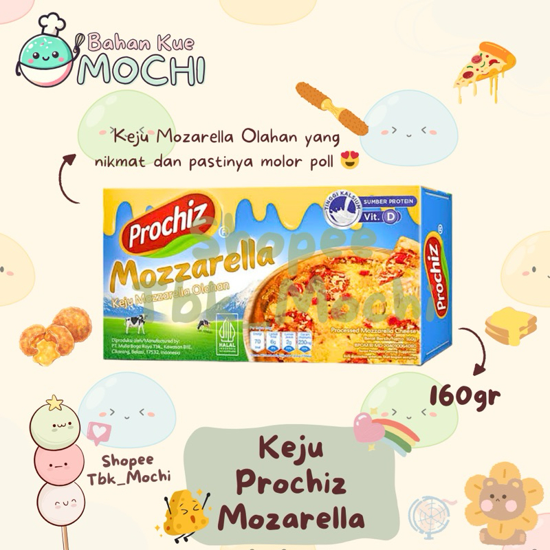 

Keju Prochiz Mozarella 160gr / Keju Mozarella Prochiz / Keju Moza / Keju Tarik Mozarella