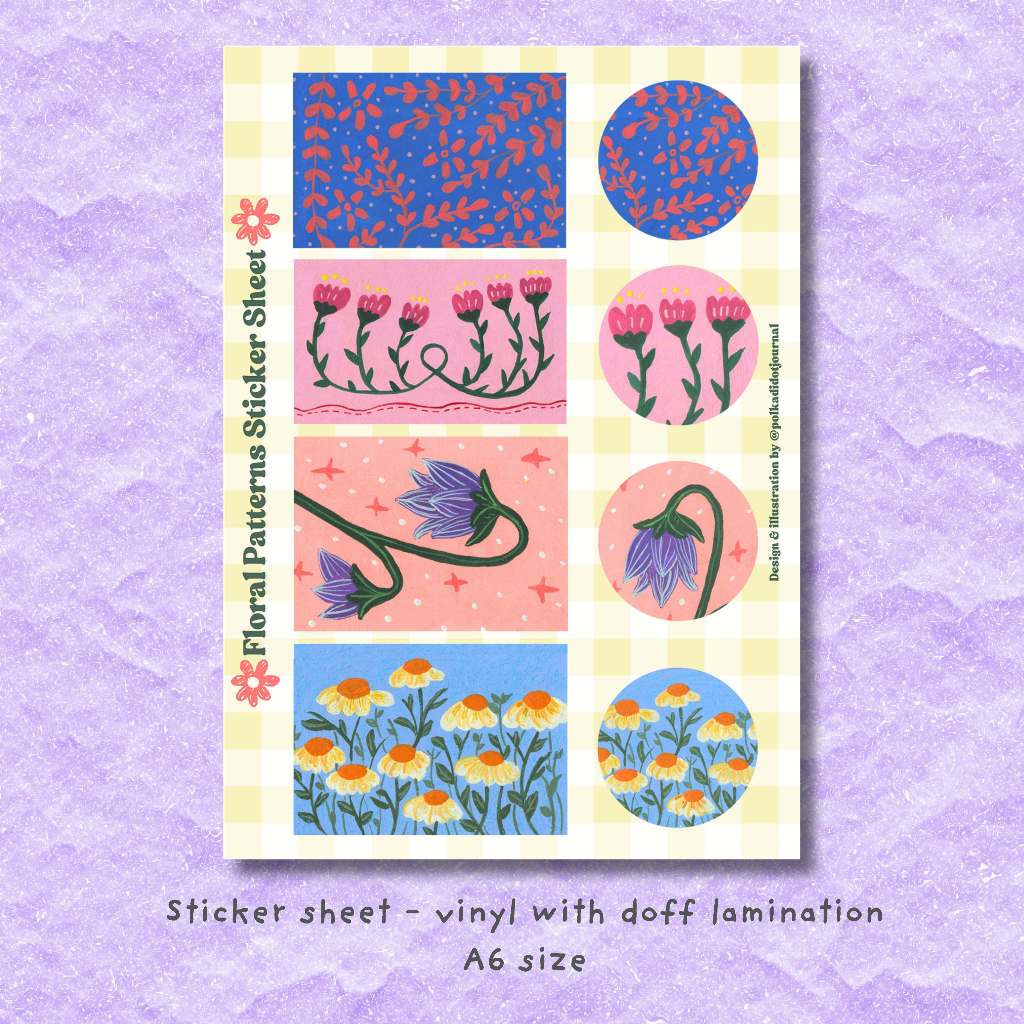 

Floral Pattern Kiss Cut Sticker