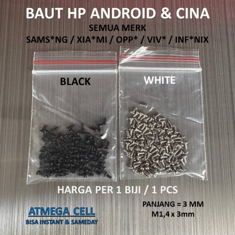 BAUT HP ANDROID CHINA PER 1PCS ALL MERK PANJANG 3MM (STANDAR)