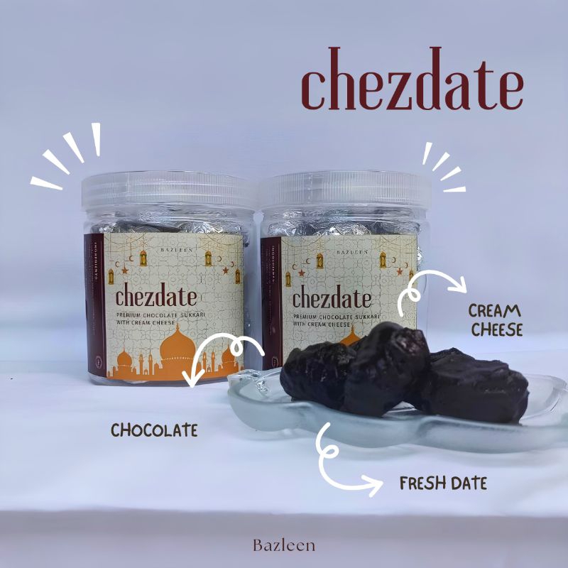 

Premium Chocolate Sukkari with Cream Cheese | Kurma Coklat Keju | Hampers Lebaran