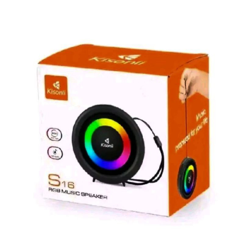 Speaker Mini RGB Led Bluetooth Kisonli S16 / Kisonli S16 RGB Music Speaker