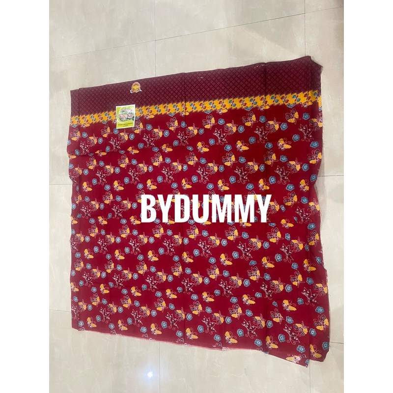 Kain Jarik Batik panjang jarik sewek Pekalongan merk Teratai Indah warna merah cocok untuk karnaval 
