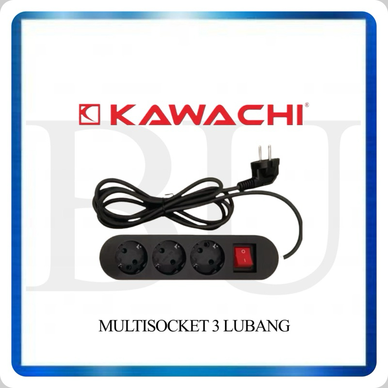 cok sambung 3 Lobang ( 3 Meter / 5 Meter) KAWACHI stop kontak kabel saklar