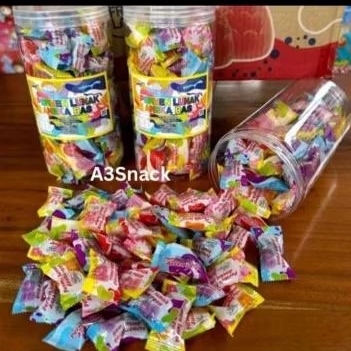 

permen lunak aneka rasa buah 1 toples isi 120 pcs