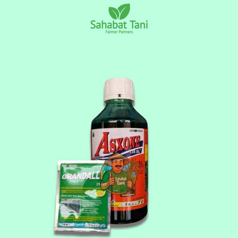 Herbisida Asxone 138SL-Herbisida Kontak Purnah Tumbuh (Free 1 pcs  Grandally 25wp)