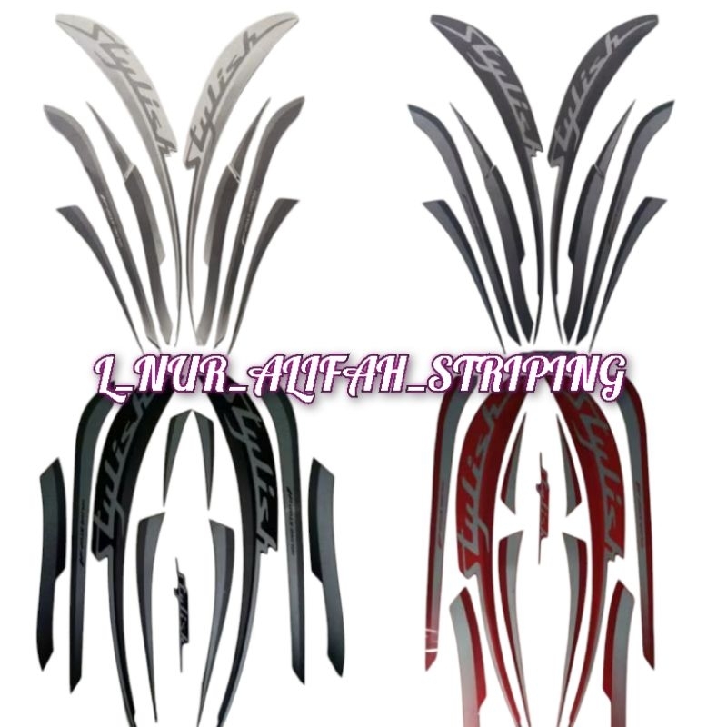 STIKER MOTOR STRIPING LIS BODY MOTOR HONDA SCOOPY STYLISH 2019