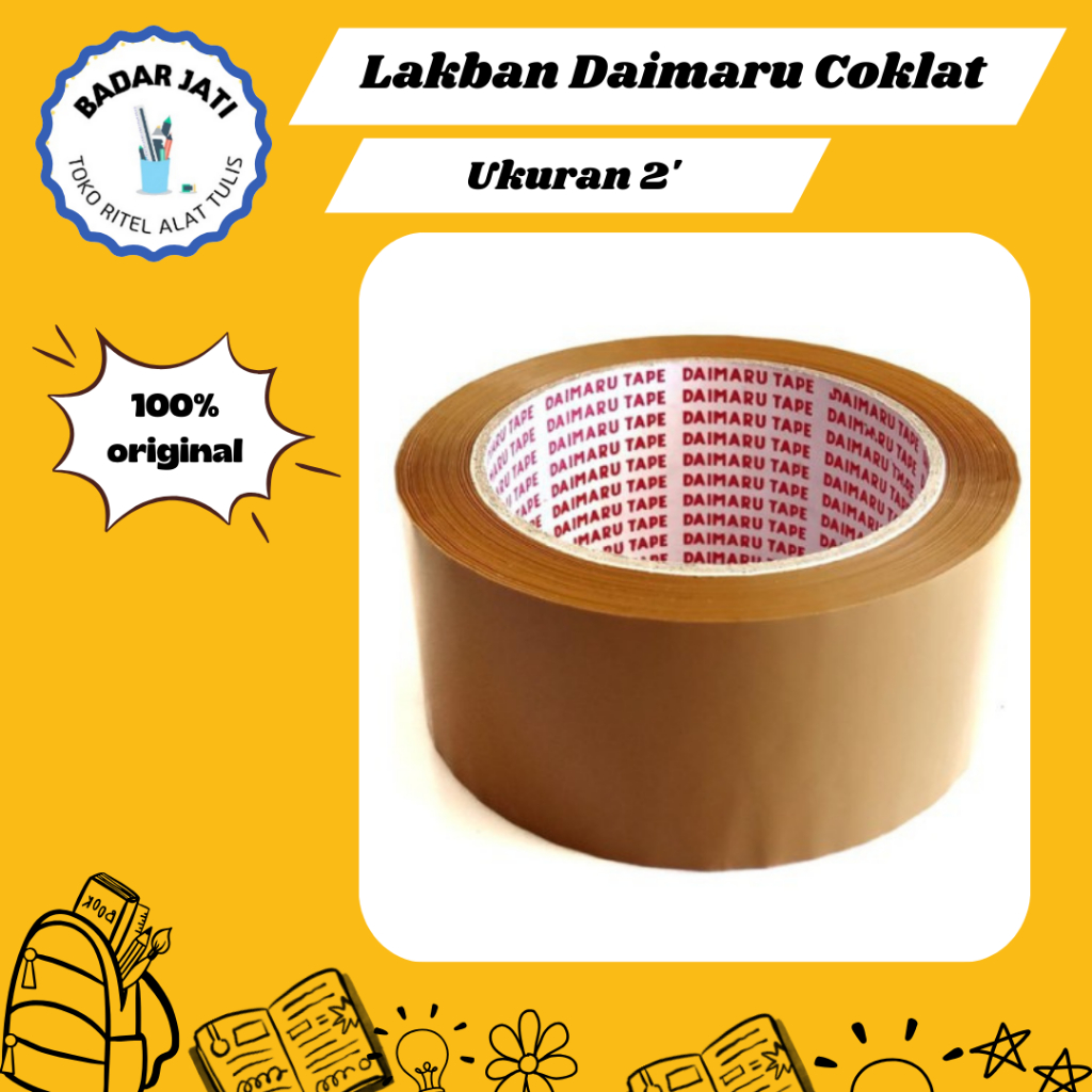 

Lakban Daimaru 48mm x 90 Yard (2inc) – Coklat | Kuat & Lengket
